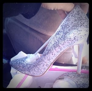 Silver studded heels